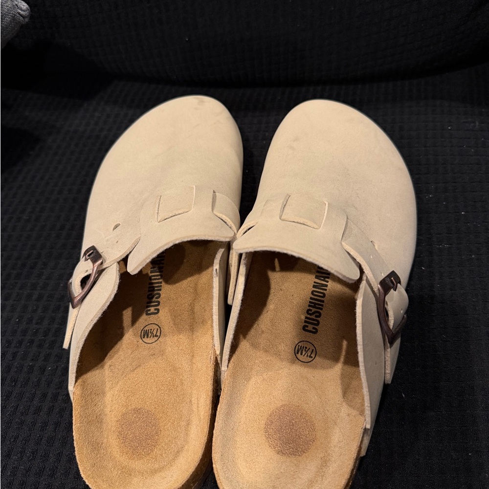 Cushionaire Beige Slip-On Clogs